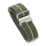nt6.11.10 Main Army Green Yellow StrapsCo Elastic Nylon NATO Watch Band Strap 20mm 22mm