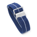 nt6.5.22 Main Blue White StrapsCo Elastic Nylon NATO Watch Band Strap 20mm 22mm