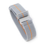 nt6.7.12 Main Grey Orange StrapsCo Elastic Nylon NATO Watch Band Strap 20mm 22mm