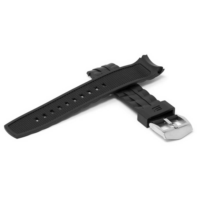 r.cas3 Cross Black StrapsCo Replacement Rubber Watch Band Strap for Casio Edifice EF 550