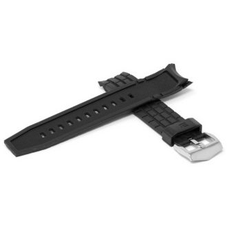 r.cas4 Cross Black StrapsCo Replacement Rubber Watch Band Strap for Casio Edifice EF523