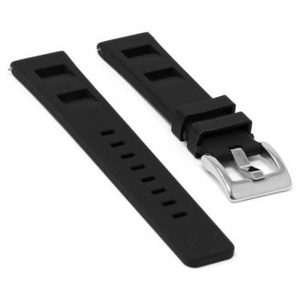 r.mb1 .1 Main Black StrapsCo Replacement Rubber Watch Band Strap for Montblanc