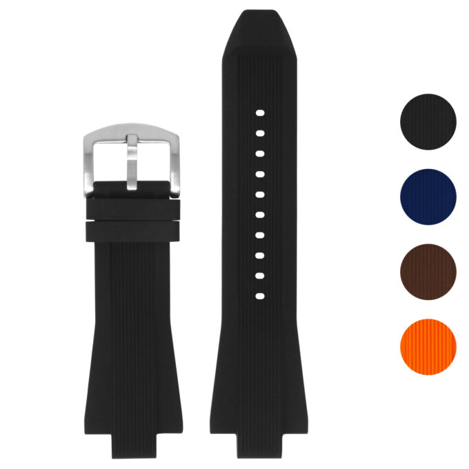 r.mk2.1 Gallery Black StrapsCo Silicone Rubber Watch Band Strap for Michael Kors Dylan New Colors