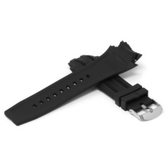 r.pch4 Cross Black StrapsCo Silicone Rubber Watch Band Strap for Porsche Design P6620