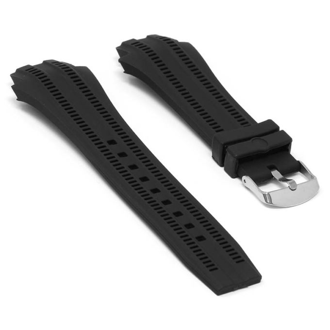 r.pch4 Main Black StrapsCo Silicone Rubber Watch Band Strap for Porsche Design P6620