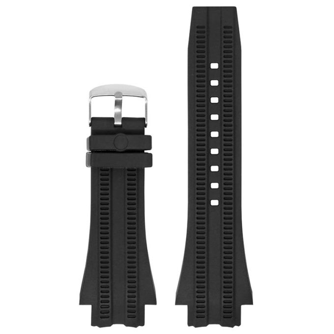 r.pch4 Up Black StrapsCo Silicone Rubber Watch Band Strap for Porsche Design P6620