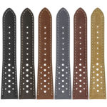 ra9 All Colors DASSARI Distressed Perforated Racing Watch Band Strap 18mm 19mm 20mm 21mm 22mm