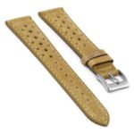 ra9.17 Angle Oak DASSARI Distressed Perforated Racing Watch Band Strap 18mm 19mm 20mm 21mm 22mm