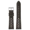 ra9.2 Main Dark Brown DASSARI Distressed Perforated Racing Watch Band Strap 18mm 19mm 20mm 21mm 22mm