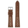 ra9.3 Main Tan DASSARI Distressed Perforated Racing Watch Band Strap 18mm 19mm 20mm 21mm 22mm
