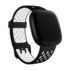fb.r63.1.22 Main Black White StrapsCo Two Tone Silicone Rubber Sport Watch Band Strap for Fitbit Sense Versa 3