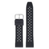 fk3.1 Main Black DASSARI Textured FKM Rubber Watch Band 18mm 20mm 22mm 24mm Quick Release Strap