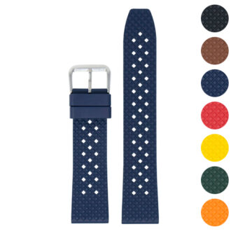 fk3.5 Gallery Black DASSARI Textured FKM Rubber Watch Band 18mm 20mm 22mm 24mm Quick Release Strap