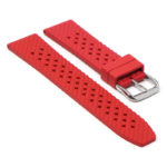 fk3.6 Angle Red DASSARI Textured FKM Rubber Watch Band 18mm 20mm 22mm 24mm Quick Release Strap