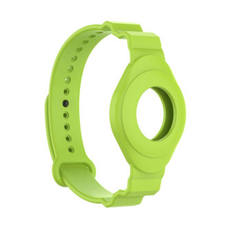 A.at3.11 Main Lime Green StrapsCo Silicone Rubber Wrist Strap Band Apple AirTag Holder Protective Case