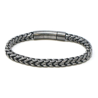 bx13.vs Back Vintage Silver StrapsCo Vintage Silver Metal Chain Bracelet Wristband Bangle