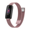 fb.m146.pg Main Pink Gold StrapsCo Stainless Steel Mesh Watch Band for Fitbit Luxe