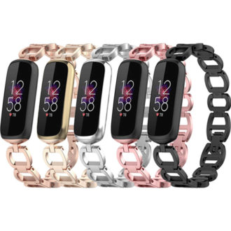 V-MORO Bling Metal Strap Compatible with Fitbit Luxe Bands Women Jewelry  Band Metal Stainless Steel Strap with Bling Stone Wristband for Luxe Fitness