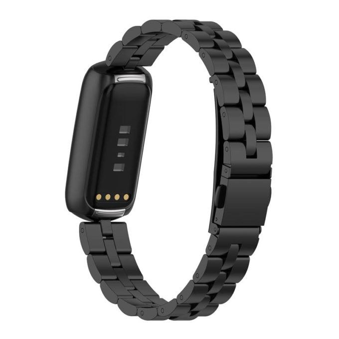 fb.m148.mb Back Black StrapsCo Stainless Steel Metal Watch Band Strap for Fitbit Luxe