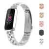 fb.m148.ss Gallery Silver StrapsCo Stainless Steel Metal Watch Band Strap for Fitbit Luxe