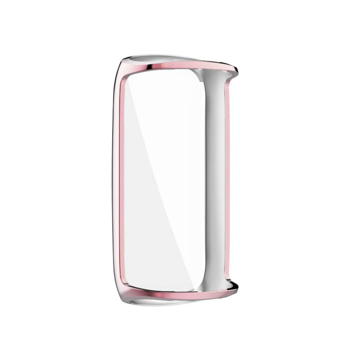 fb.pc17.rg Back Rose Gold StrapsCo TPU Smart Watch Protective Case Fitbit Luxe Protector
