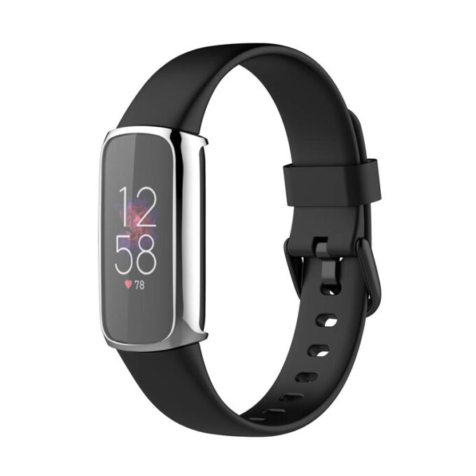 fb.pc17.ss Alt Silver StrapsCo TPU Smart Watch Protective Case Fitbit Luxe Protector