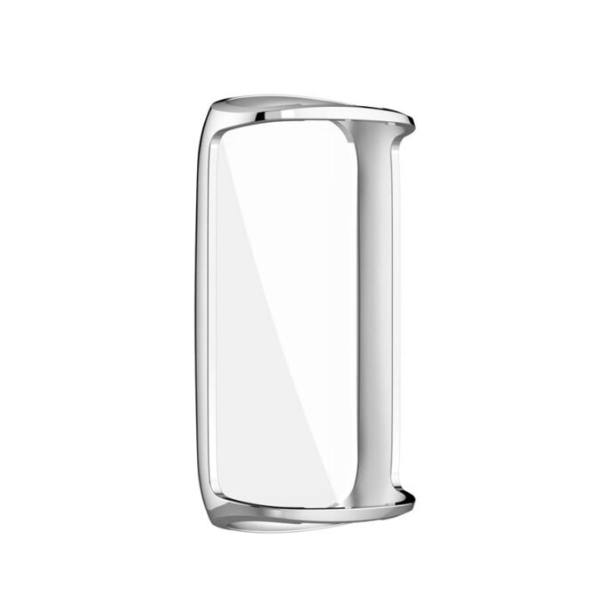 fb.pc17.ss Back Silver StrapsCo TPU Smart Watch Protective Case Fitbit Luxe Protector