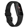 fb.r66.1 Main Black StrapsCo Single Solid Colour Silicone Rubber Watch Band Strap for Fitbit Luxe