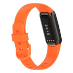 fb.r66.12 Back Orange StrapsCo Single Solid Colour Silicone Rubber Watch Band Strap for Fitbit Luxe