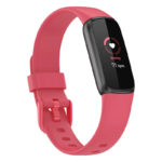 fb.r66.13 Main Watermelon StrapsCo Single Solid Colour Silicone Rubber Watch Band Strap for Fitbit Luxe