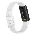 fb.r66.22 Back White StrapsCo Single Solid Colour Silicone Rubber Watch Band Strap for Fitbit Luxe