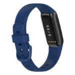 fb.r66.5 Back Navy Blue StrapsCo Single Solid Colour Silicone Rubber Watch Band Strap for Fitbit Luxe