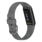 fb.r66.7 Back Grey StrapsCo Single Solid Colour Silicone Rubber Watch Band Strap for Fitbit Luxe