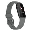 fb.r66.7 Main Grey StrapsCo Single Solid Colour Silicone Rubber Watch Band Strap for Fitbit Luxe