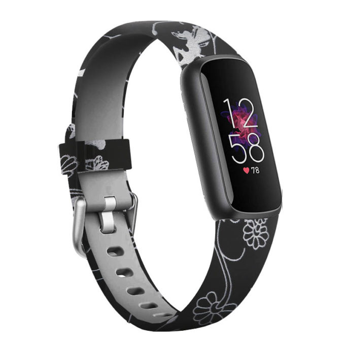 fb.r67.h Main Fairies StrapsCo Patterned Silicone Rubber Watch Band Strap for Fitbit Luxe