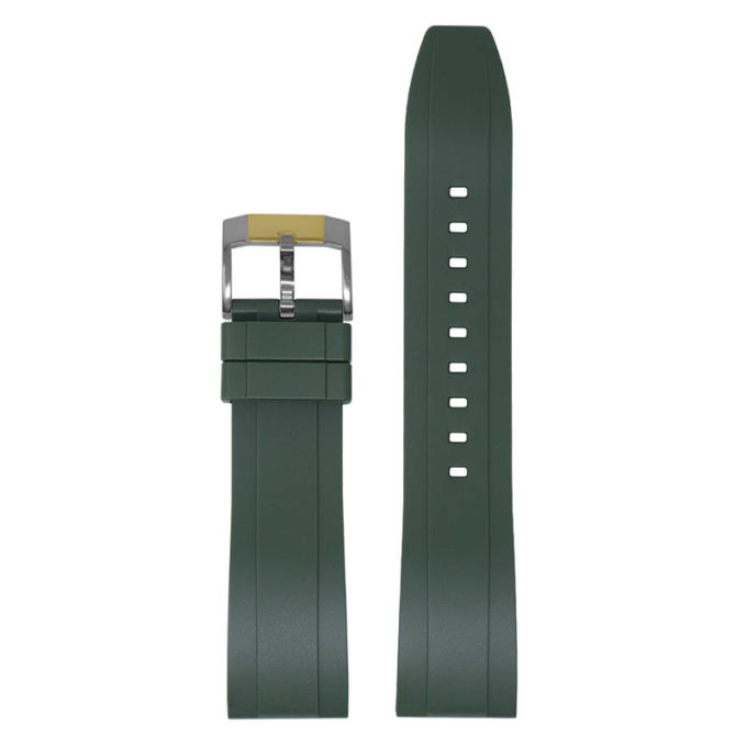 fk1.11.2t Main Green Two Tone Buckle DASSARI FKM Rubber Quick Release Watch Band Strap 31