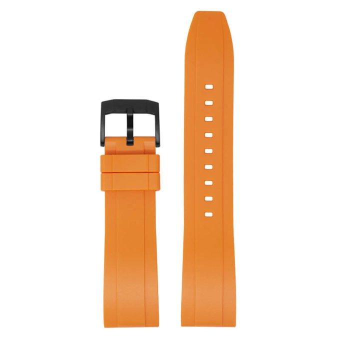 fk1.12.mb Main Orange Black Buckle DASSARI FKM Rubber Quick Release Watch Band Strap 33