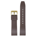 fk1.2.yg Main Brown Yellow Gold Buckle DASSARI FKM Rubber Quick Release Watch Band Strap 9