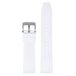 fk1.22.ps Main White Polished Silver Buckle DASSARI FKM Rubber Quick Release Watch Band Strap 37