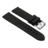 Pu1.1.2 Rubber Strap With Contrast Stitching In Black With Brown S