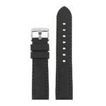 Pu1.1.2 Rubber Strap With Contrast Stitching In Black With Brown S