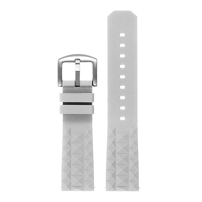 Pu16.7a Up Light Grey StrapsCo Super Waffle Silicone Rubber Watch Band Strap