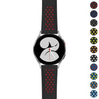 s.gx4 .pu17 StrapsCo Perforated Rubber Strap for Samsung Galaxy Watch 4
