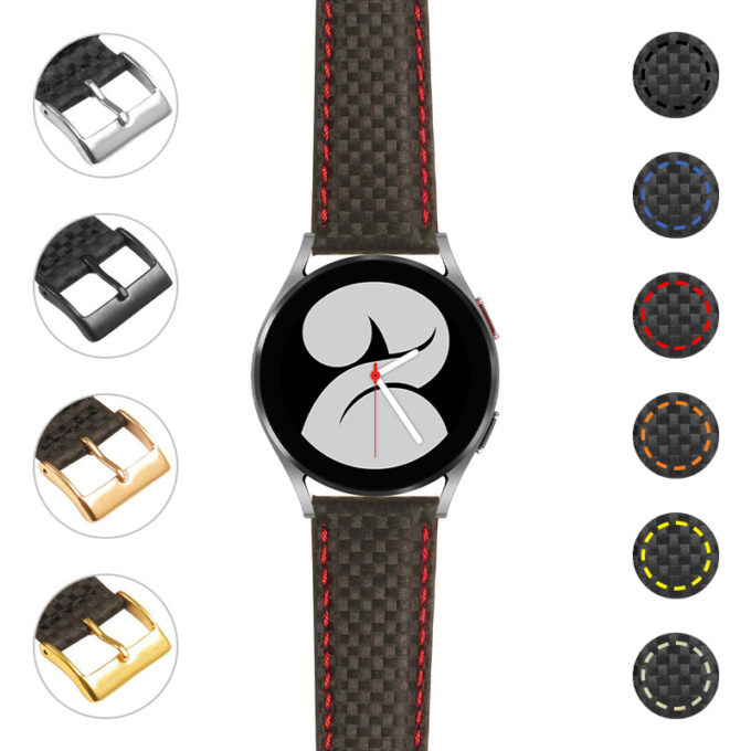 s.gx4 .st27 StrapsCo Carbon Fiber Strap for Samsung Galaxy Watch 4