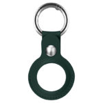 a.at11.11a Main Dark Green StrapsCo Leather Keyring Apple AirTag Holder Protective Case