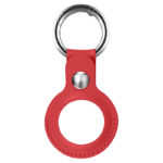 a.at11.6 Main Red StrapsCo Leather Keyring Apple AirTag Holder Protective Case