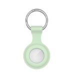 a.at12.11e Front Pale Green StrapsCo Rubber Keychain Apple AirTag Holder Protective Case
