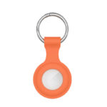 a.at12.12 Front Orange StrapsCo Rubber Keychain Apple AirTag Holder Protective Case