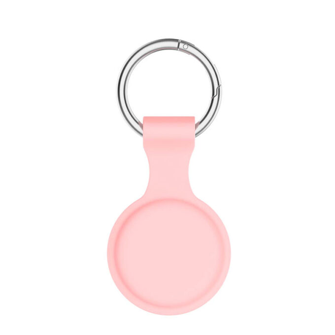 a.at12.13 Back Baby Pink StrapsCo Rubber Keychain Apple AirTag Holder Protective Case