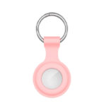 a.at12.13 Front Pink StrapsCo Rubber Keychain Apple AirTag Holder Protective Case